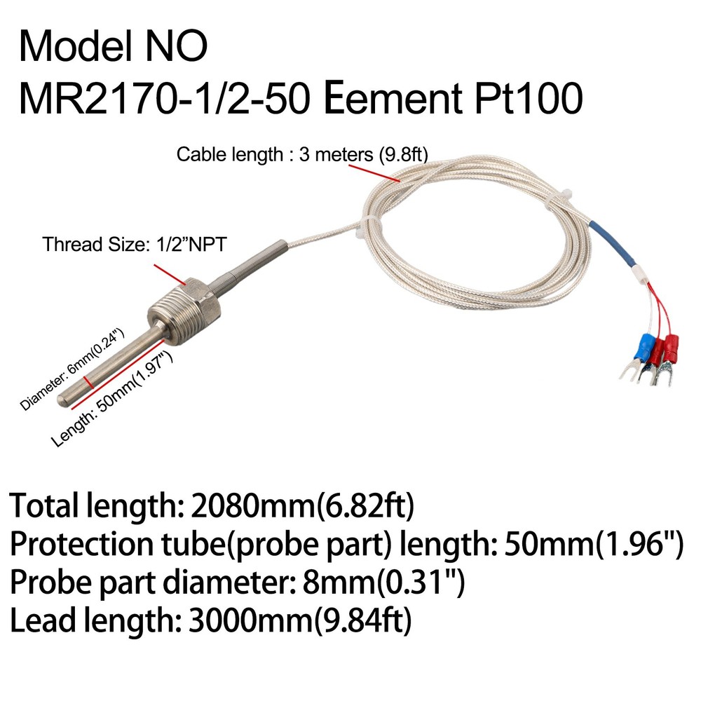 Pt100 Temperature Sensor with Insulation and Electromagnetic Shielding