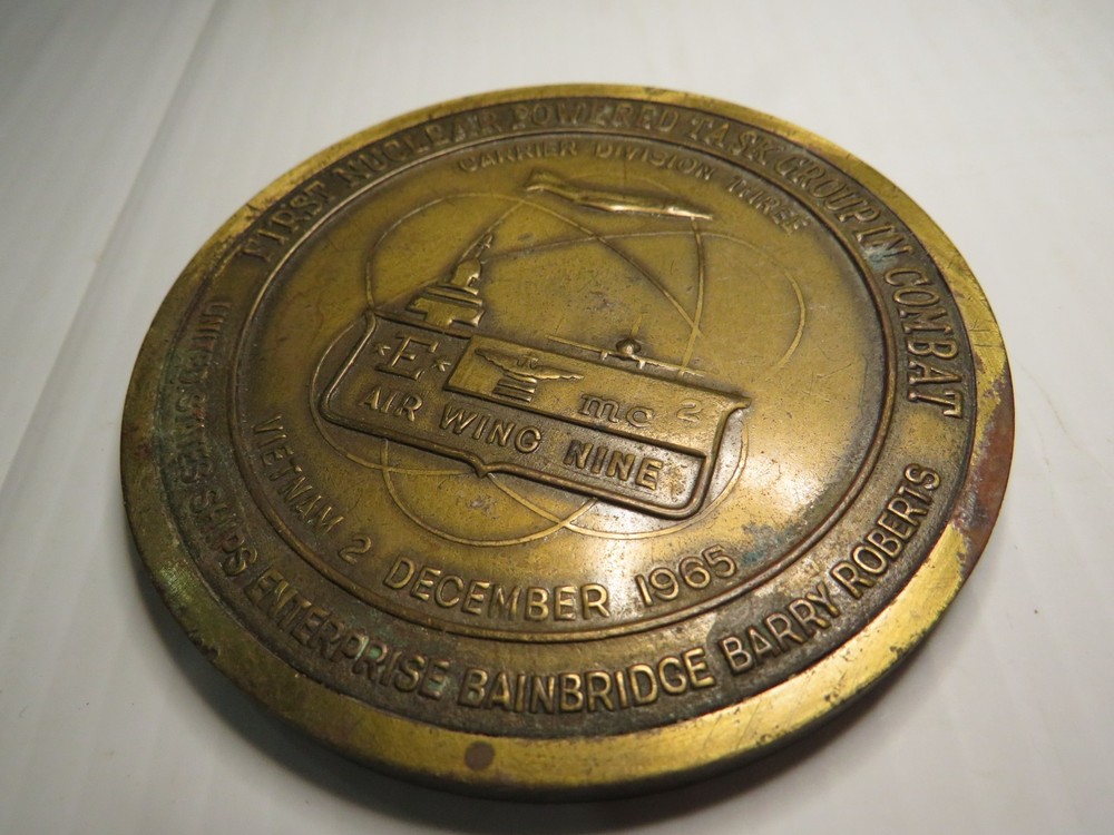 First Nuclear Powered Task Group In Combat USS Enterprise 1965 Medallion Navy