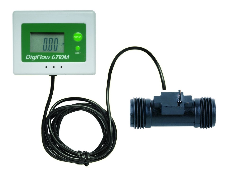 Savant Flow Totalizer and Rate Meter 3/4" NPT for Water Filter White