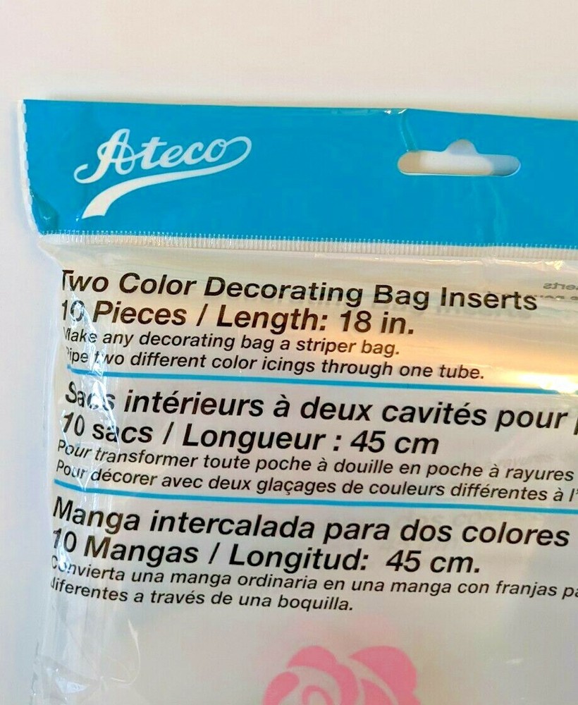 Ateco Two-Color Cake Decorating Bag Inserts