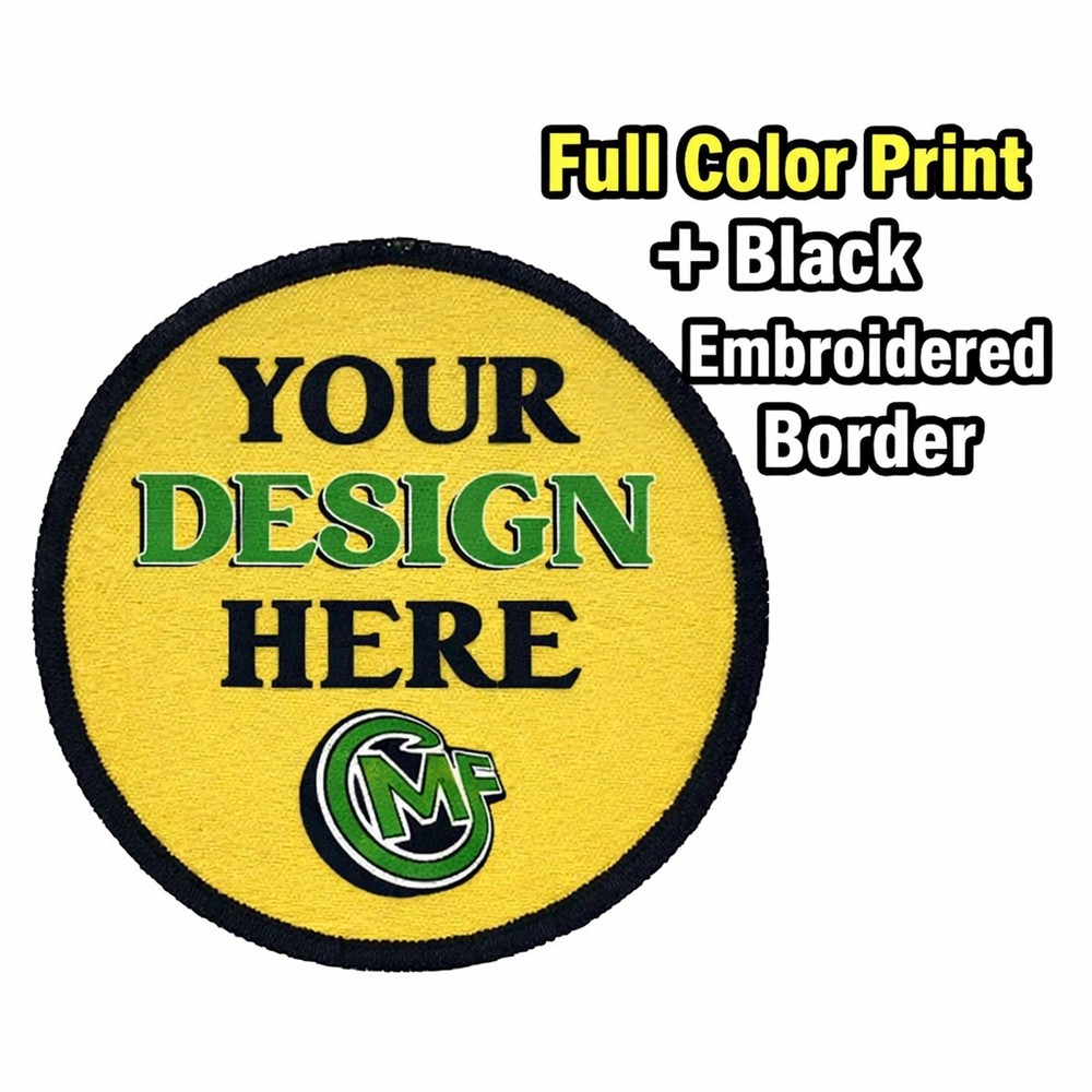 Custom Iron-On Patch - Round Printed Personalized Patch, Full Color Design