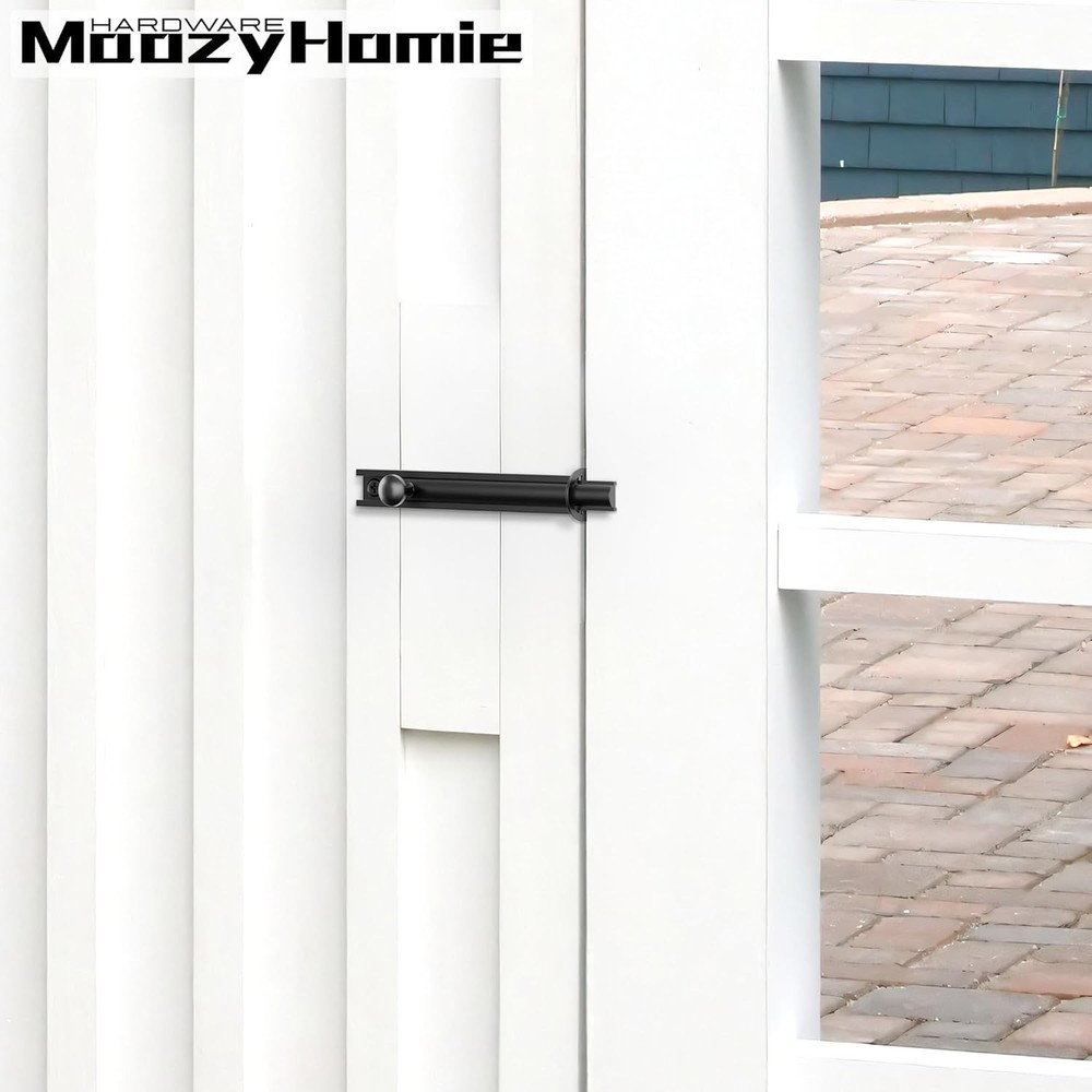 4 Inch Solid Brass Surface Bolt, Heavy Duty Concealed Slide Surface Door Bolt, S