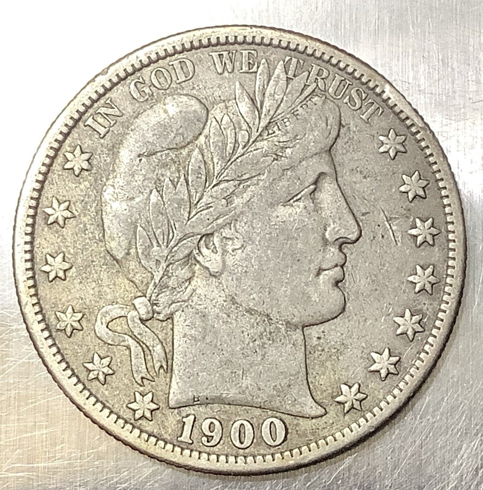 1900-S Silver Barber Half Dollar Better Date Choice VF+