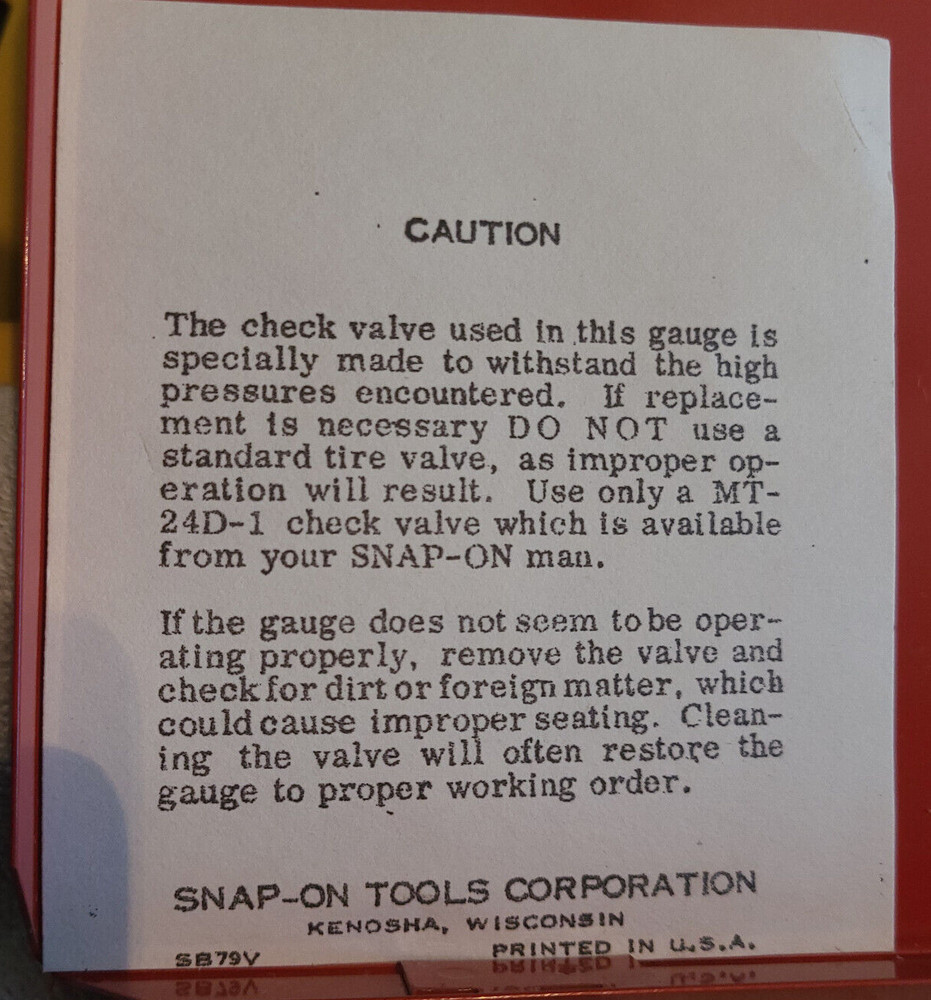 Snap On Compression Gauges - MT24H