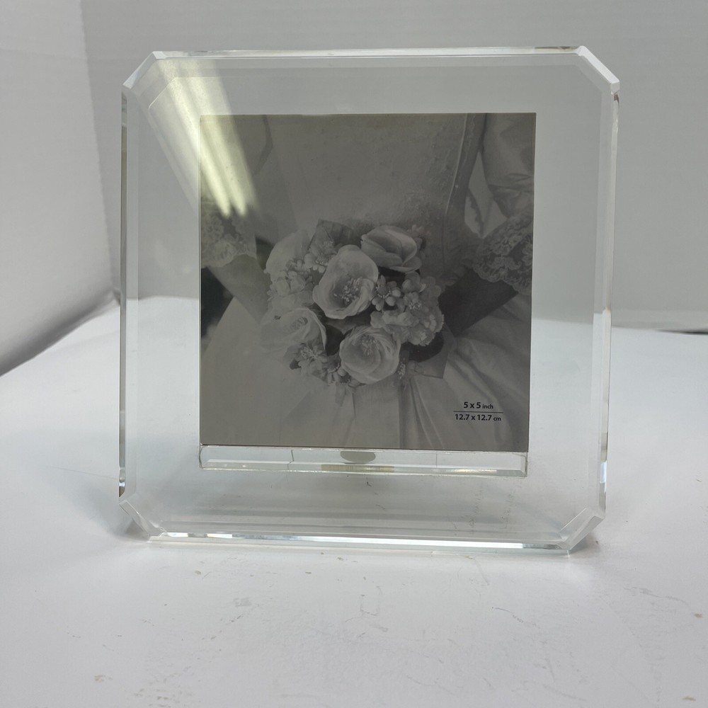 Glass Square Picture Frame Holds 5 x 5"