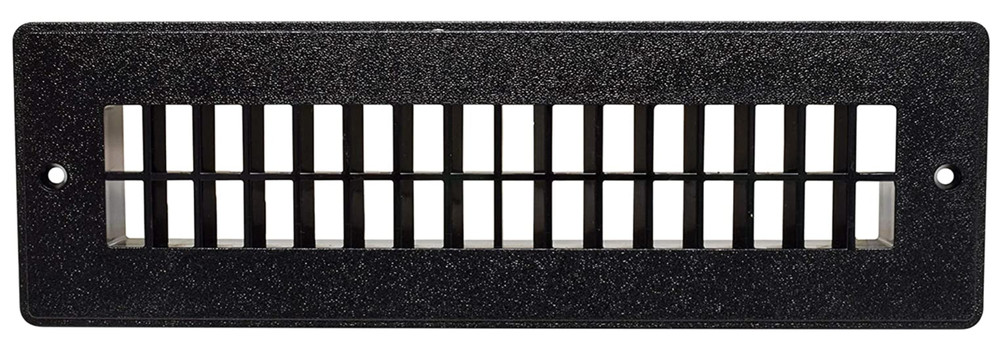 ProCamp RV 4" X 12" RV Black Floor Register Vent Cover No Damper Plastic Black