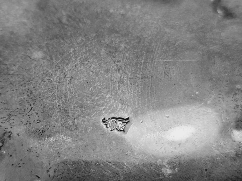 STERLING SILVER OVAL DISH / SALT CELLAR RAM'S HEAD