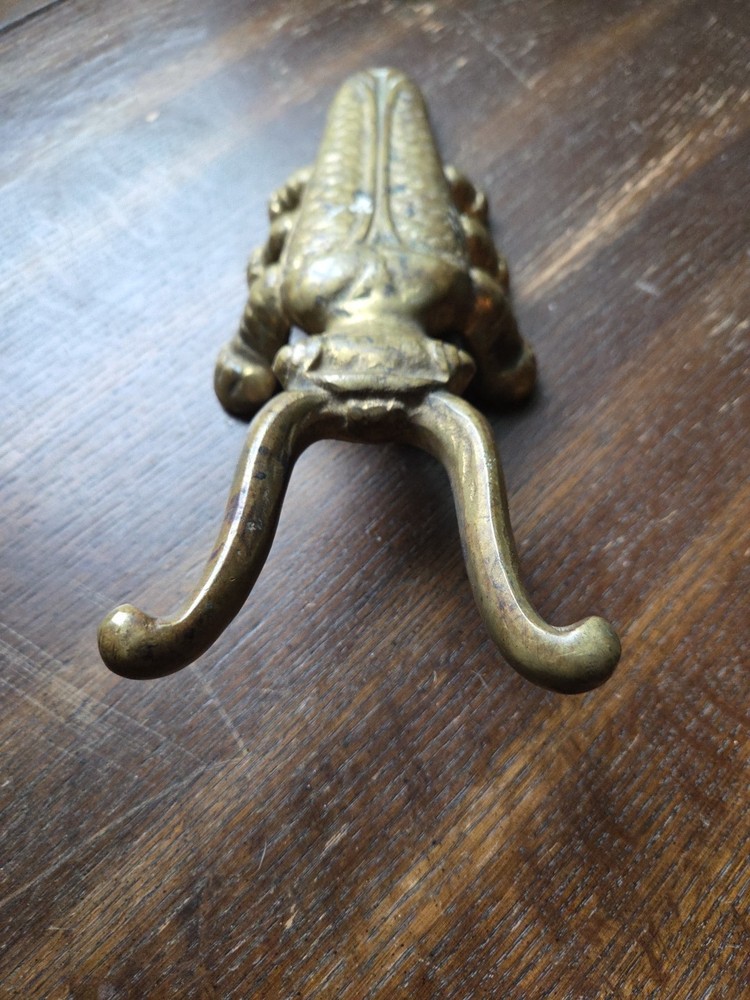Boot Jack Puller Scarab Beetle Cast Iron Bronze Antique R21