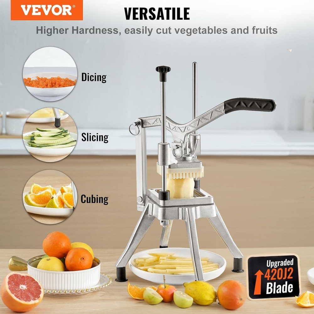 Compact Vegetable Chopper with Ergonomic Handle – 4 Blades for Versatile Use