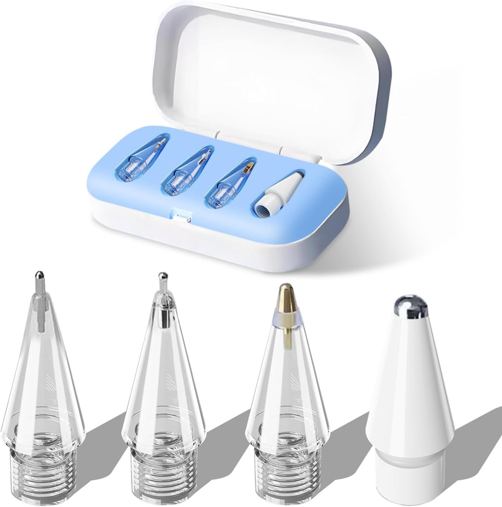 4Pack Upgraded Pencil Tips for Apple Pencil Pro, Replacement Pencil Tips Case fo