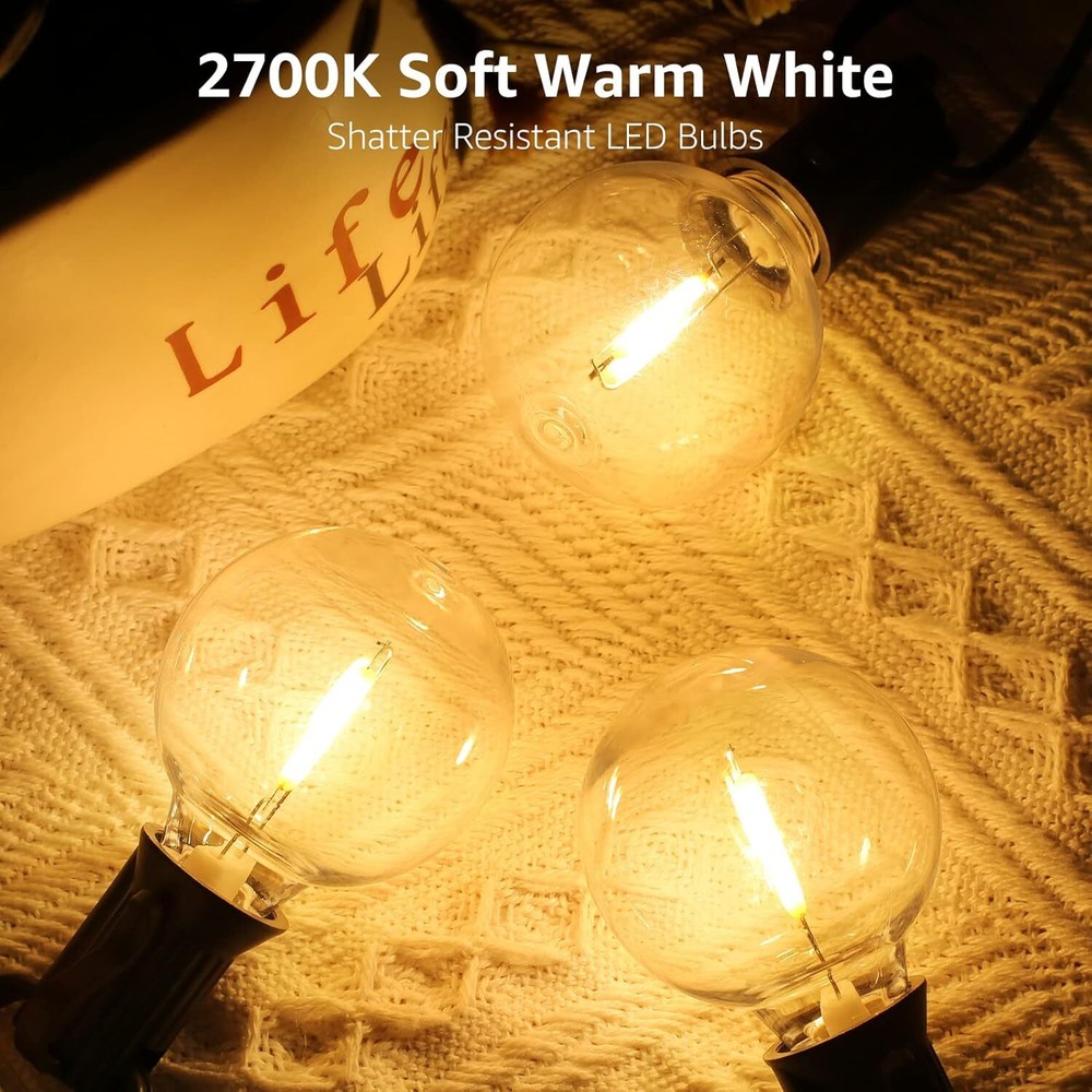 Solar String Lights -50~200Ft LED Outdoor String Lights -Shatterproof,Waterproof