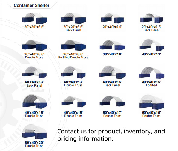 20x40FT Container Shelter Canopy Building | 11OZ PE | Easy Install Value Pack