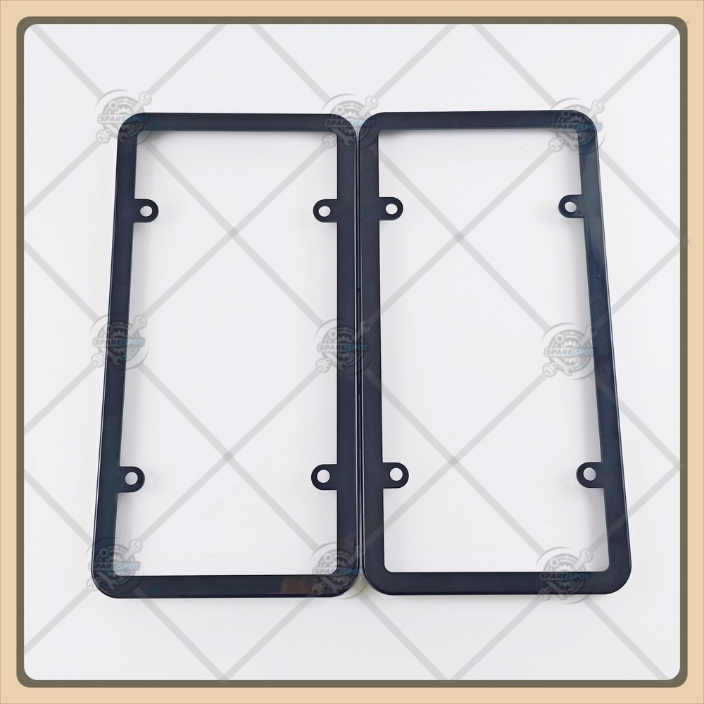 2X Unbreakable License Plate Covers+Frames Auto Tag Shield Protector Front Rear
