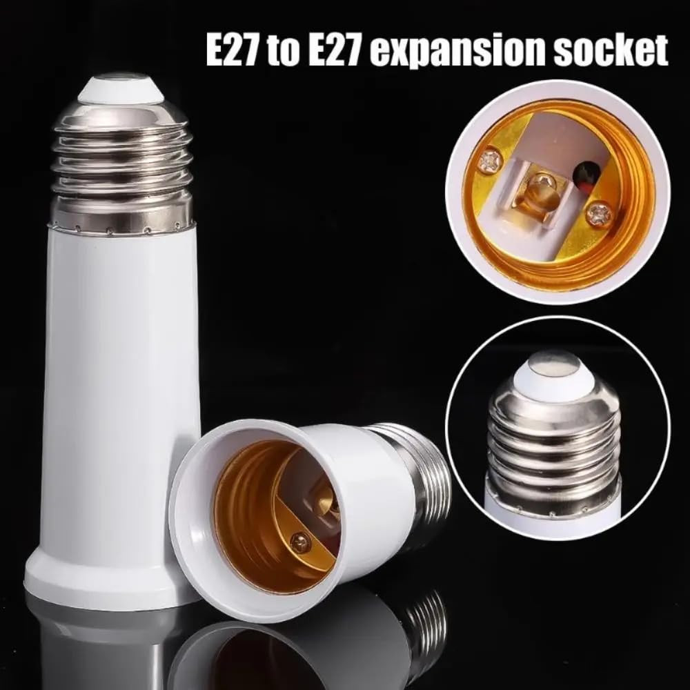 E26 Socket Extender, E26 Standard Medium Base Lamp Bulb Socket Adapter of 12CM/4
