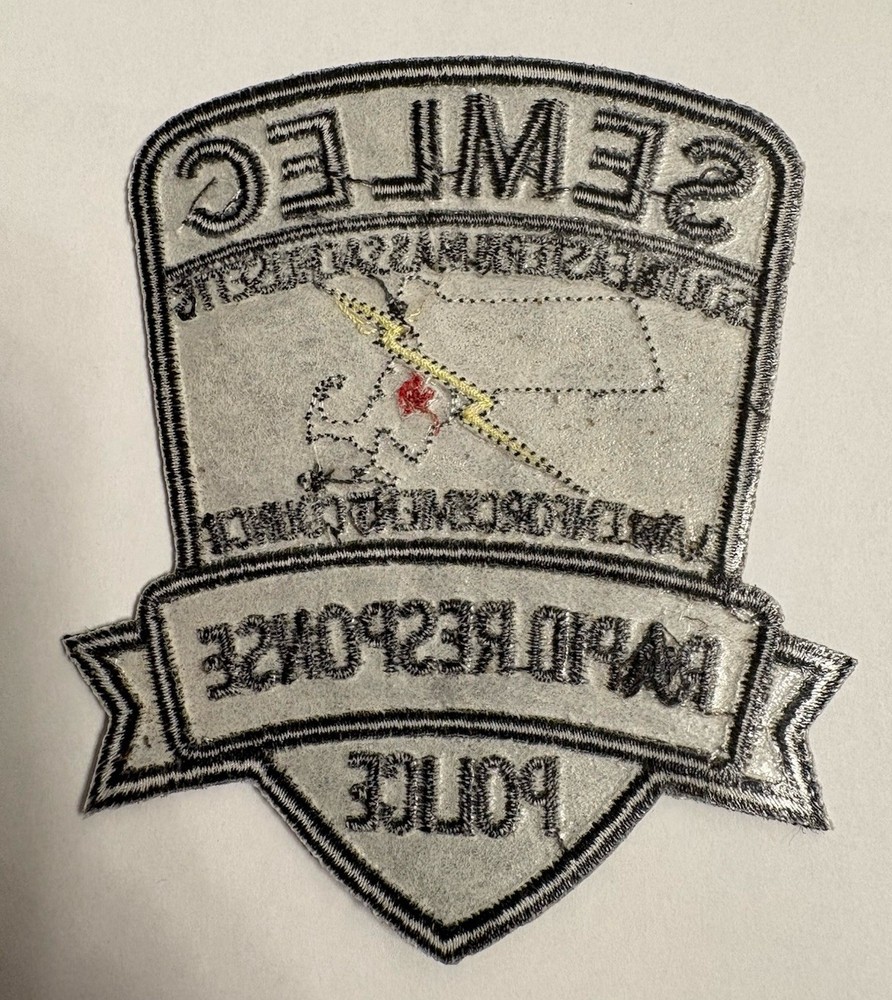 Semlec Rapid Response Police Patch ~ Southeastern Massachusetts Law Enforcement