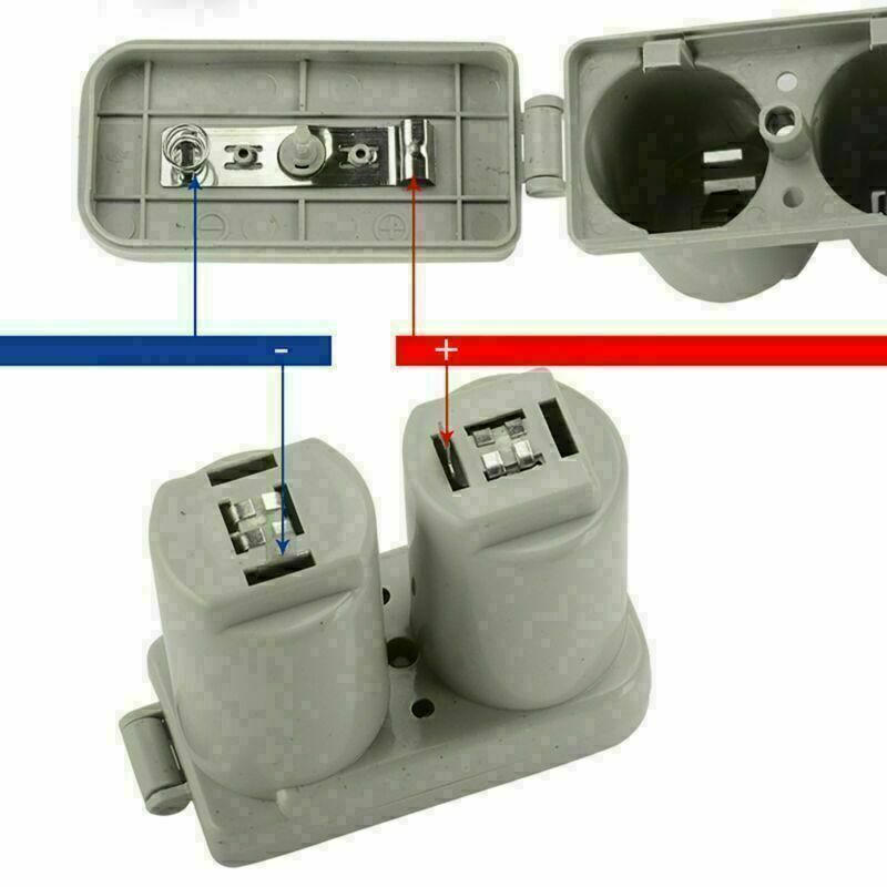 2PCS for Gas Water Heater Parts Plastic Double Compartments Battery Box Case