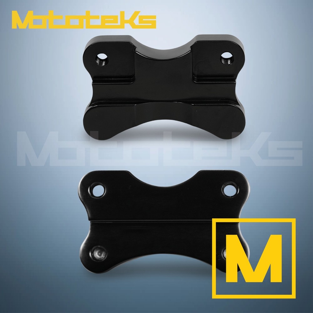 FRONT FENDER BRACKET RELOCATOR SPACER KIT FOR HARLEY SOFTAIL MODELS BLACK