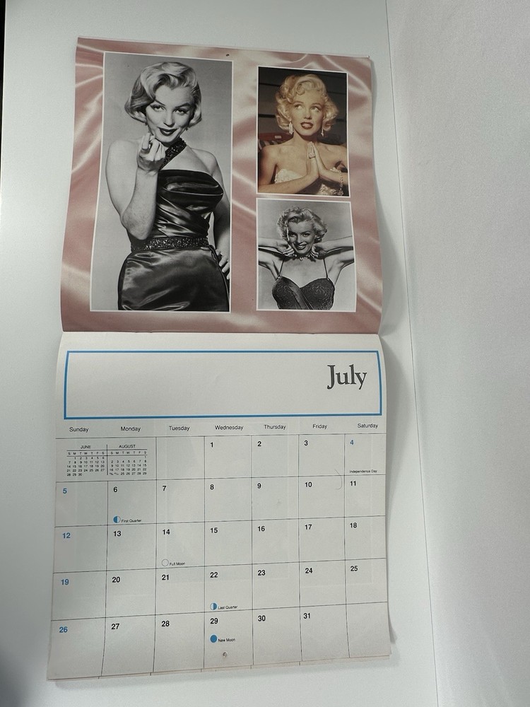 Marilyn Monroe 1992 12 Month Calendar EUC
