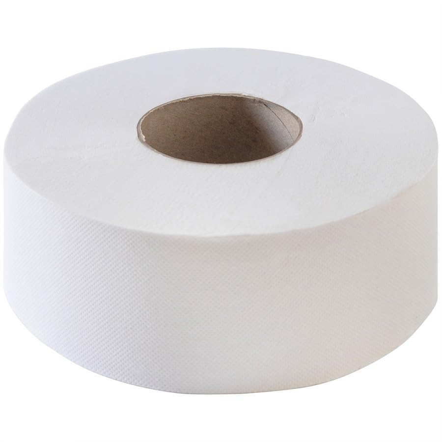 Jumbo Roll Bath Tissue, 2-Ply, 3.3" X 500', White, 12 Count