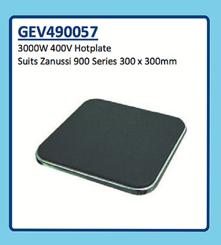 ZANUSSI 900 SERIES 300 x 300mm 3000W 400V HOTPLATE GEV490057