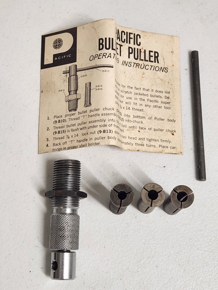 Pacific Bullet Puller With Instructions