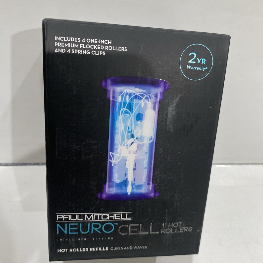 New - Paul Mitchell Neuro Cell 1" Hot Rollers Set of 4 Rollers & 4 Spring Clips