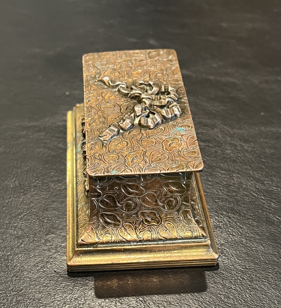 Edwardian Brass Stamp Box