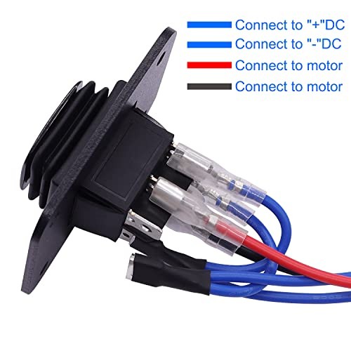 Momentary Waterproof Polarity Reverse Switch 12V DC Waterproof - With Panel