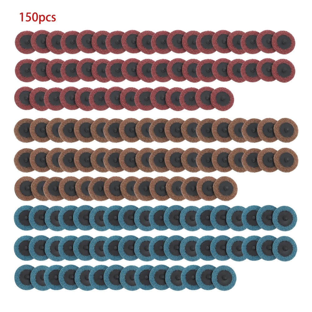 150 Pcs 2 Inch Fine Medium and Coarse Quick Change Torque Sanding Discs