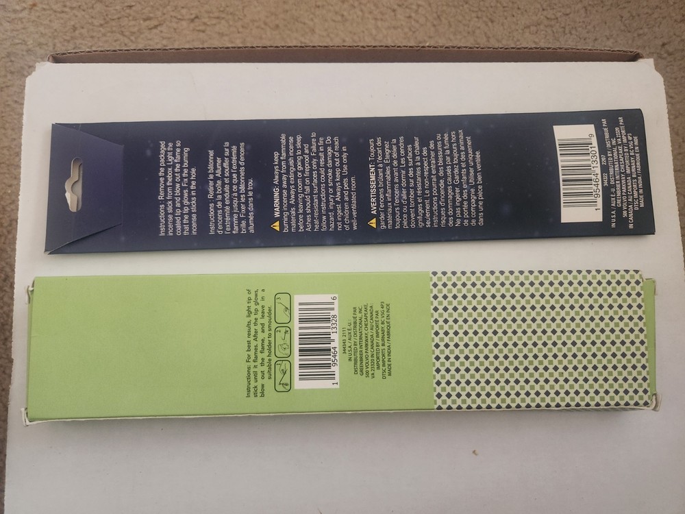 2 packs incense and a burner