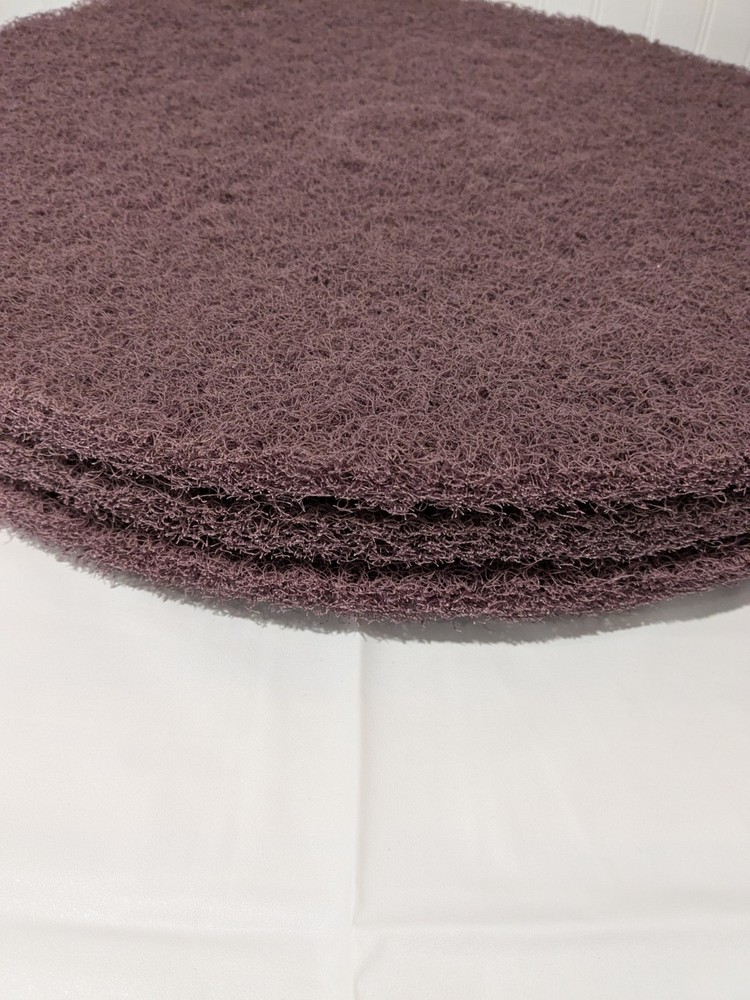 PRO-SOURCE 20" Floor Stripping Pad: Coarse Polyester, Maroon Qty 3 PS-430520