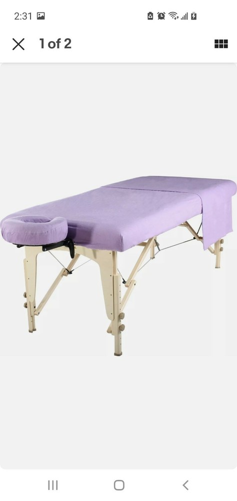 Brushed Flannel Massage Table 3 Piece Sheet Set Lavender
