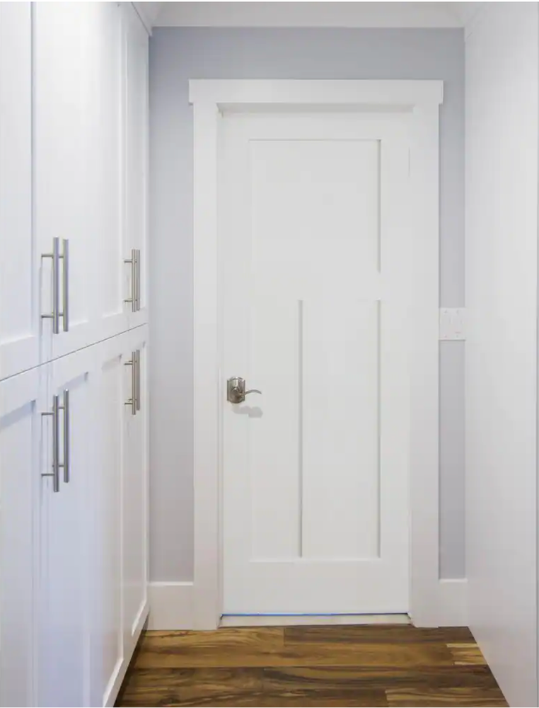 3 Panel Flat Primed Mission Shaker Stile & Rail Solid Core Wood Doors Door Slabs