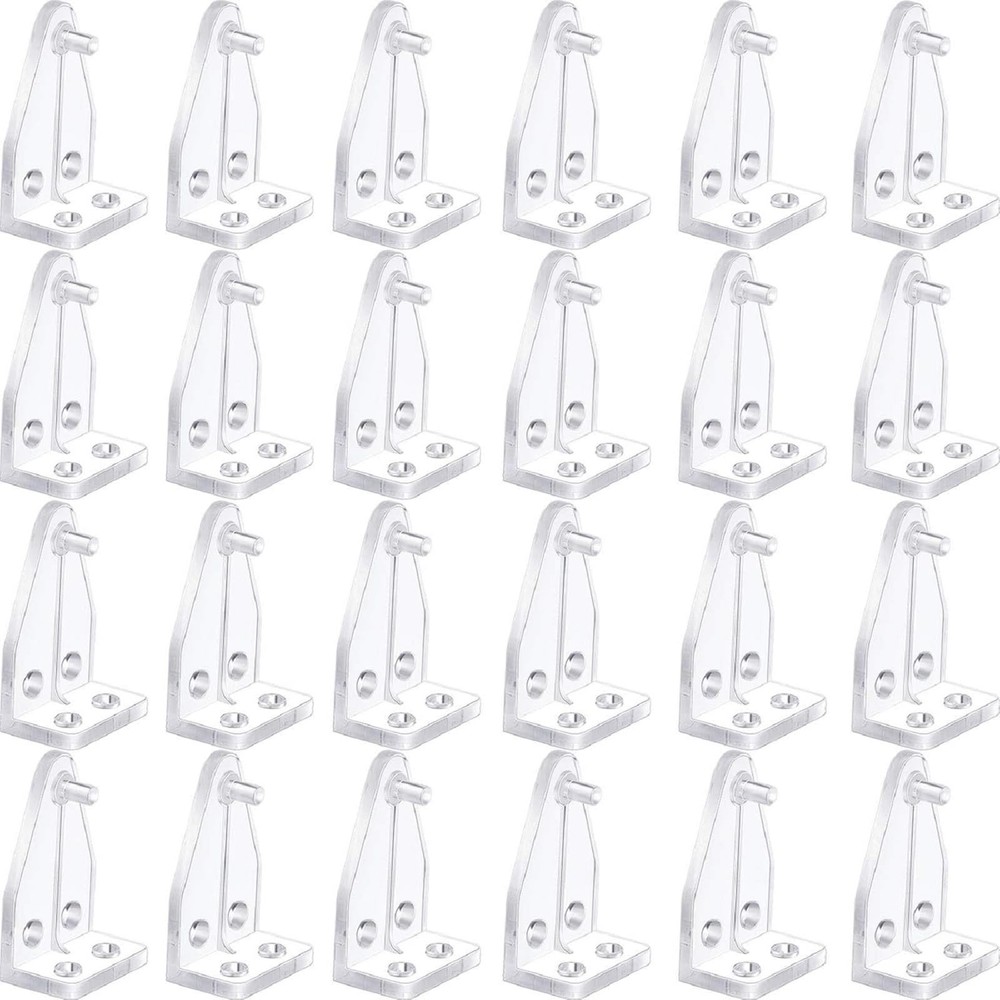 BBTO 40 Pcs 1 Inch Blind Hold Down Brackets Clear Plastic Blinds Hooks Bottom...
