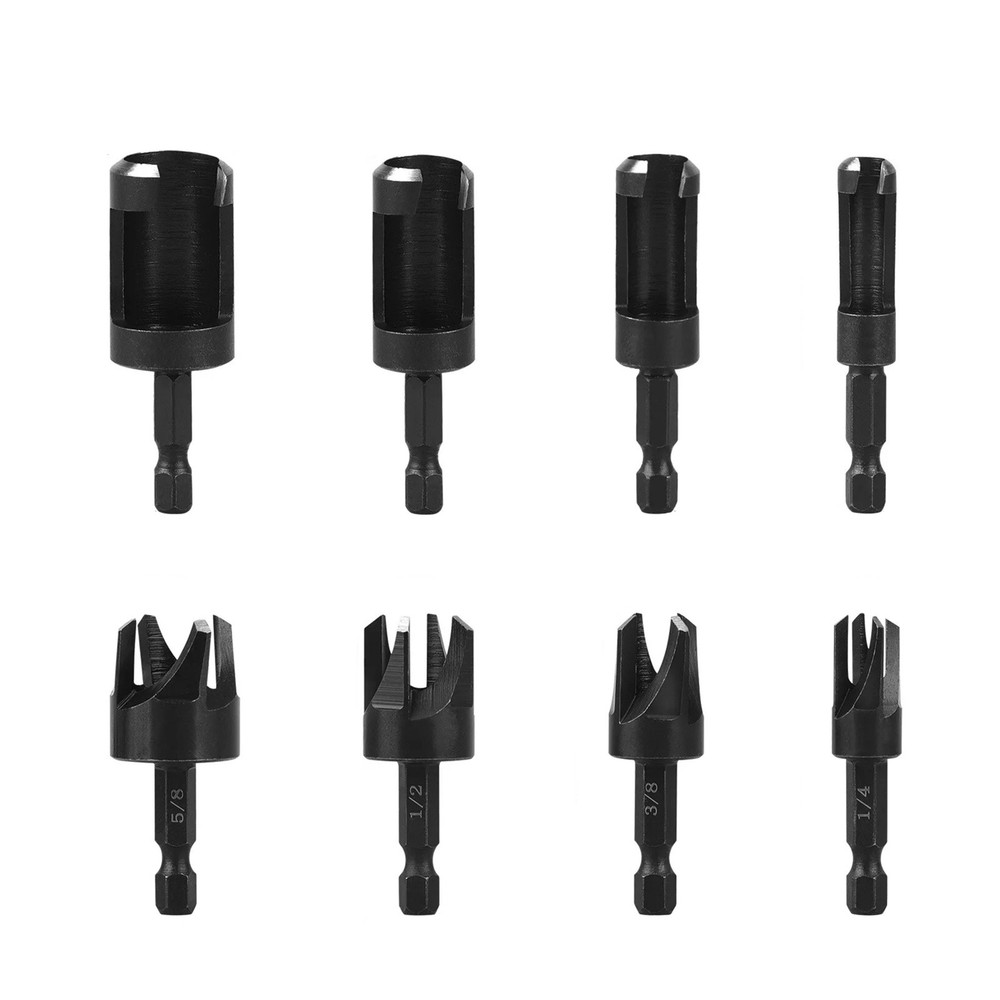1/4" Hex Quick change shank Straight/Tapered Wood Plug Cutter Drill Bit
