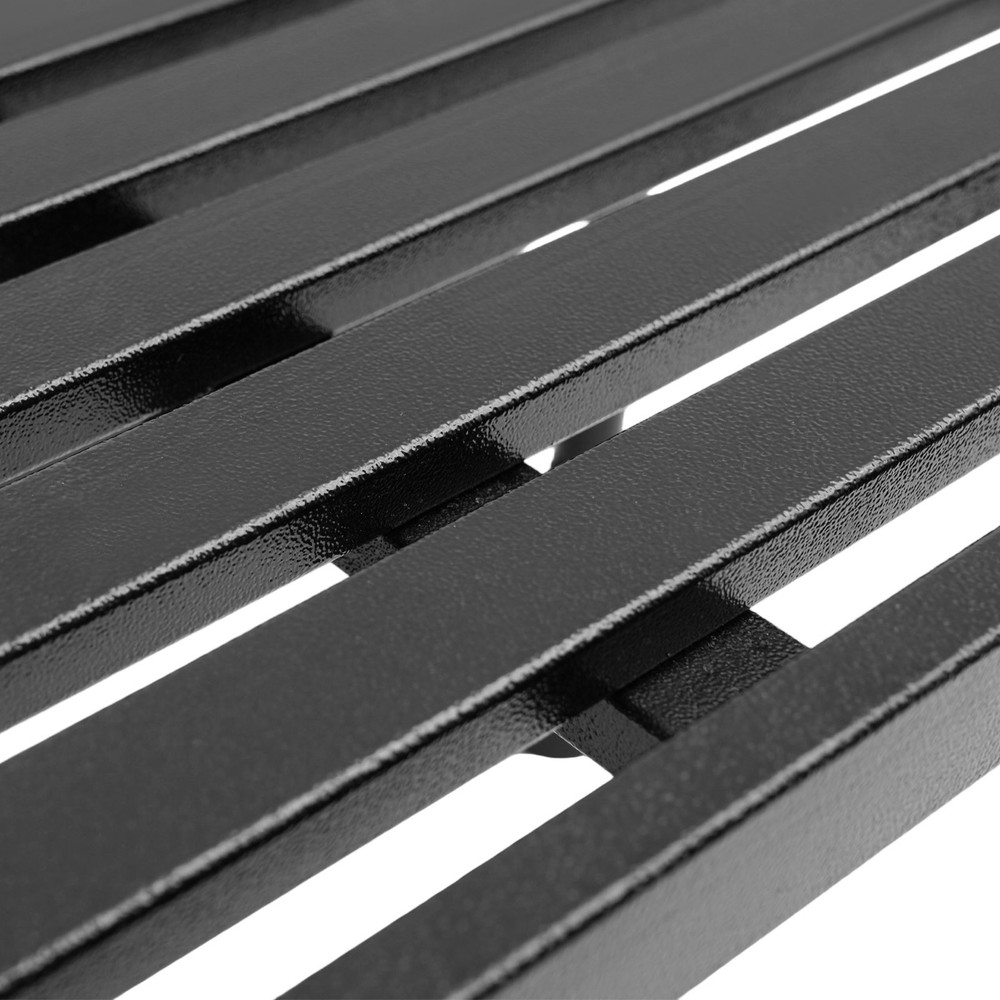 Double Step Stool With Movable Rubber Shock-absorbing Base, Black 21 Inches Long