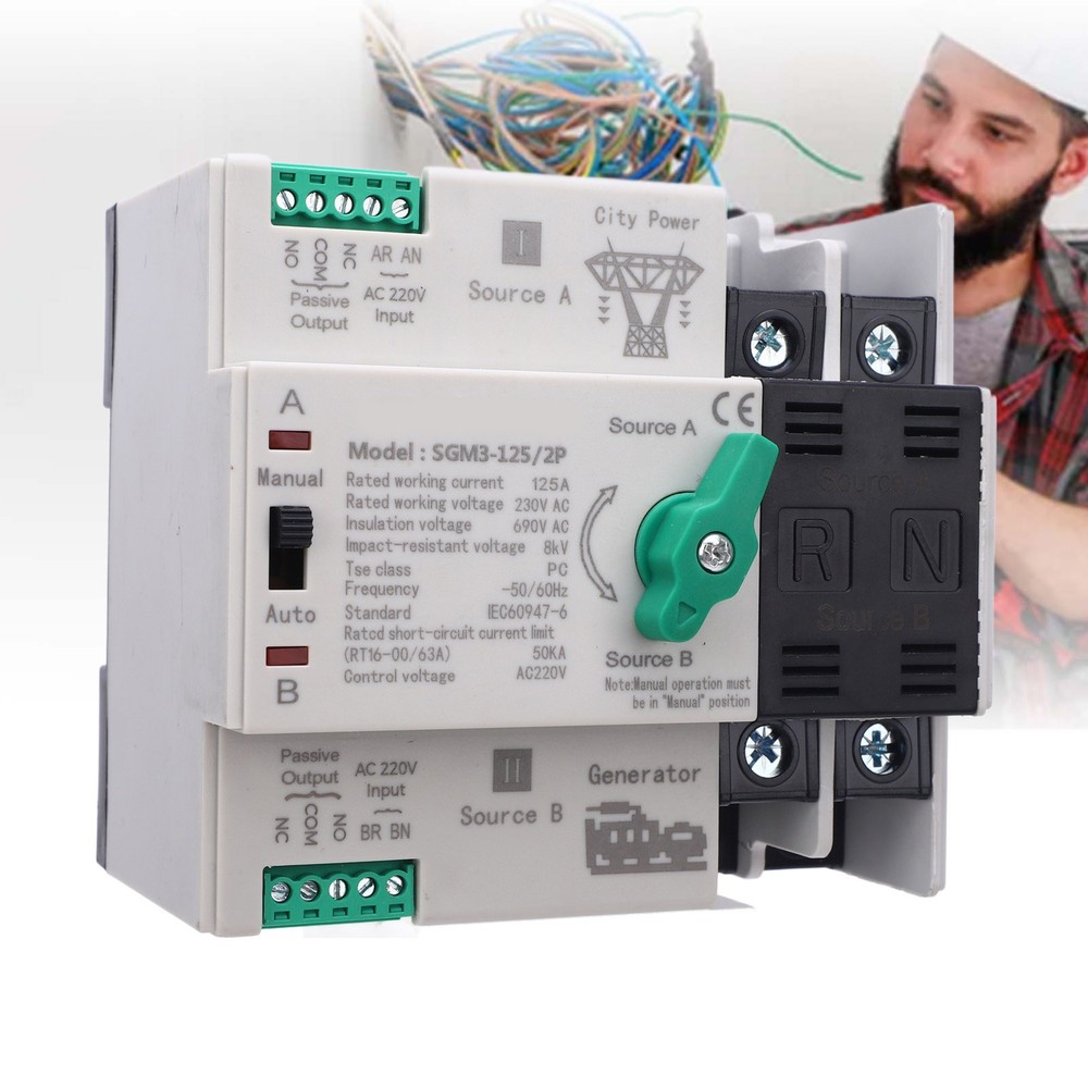 125A Double Power Automatic Transfer Switch For Generator Excellent