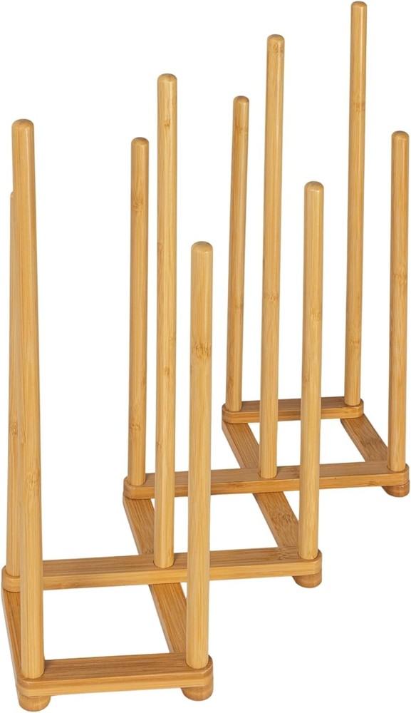 Bamboo 6 Pair Boot Rack Natural
