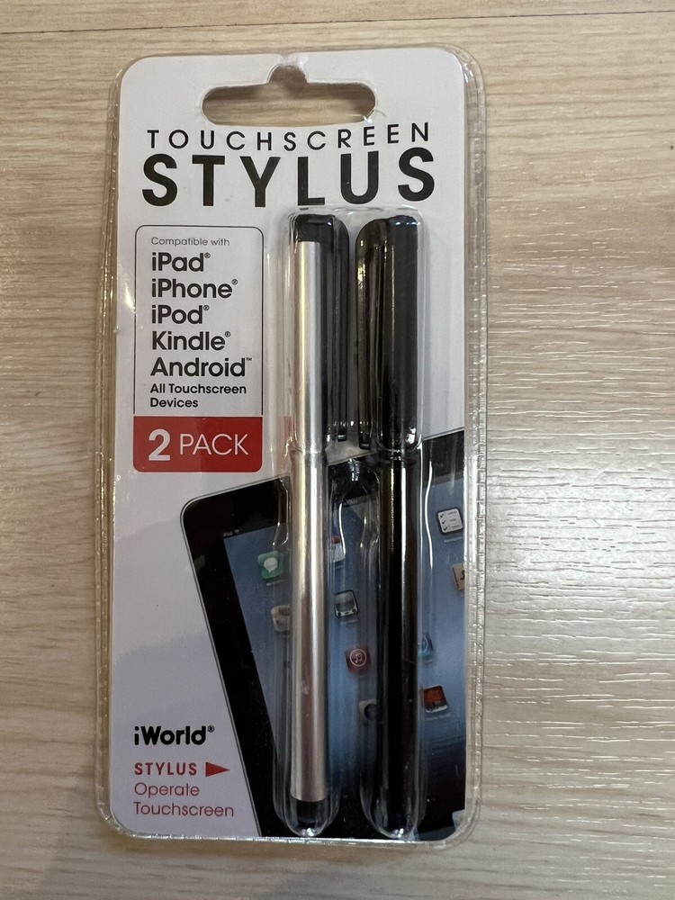 iWorld Stylus Black And Silver - 2pack