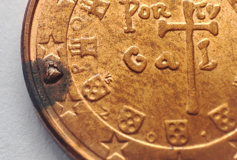 Coin Portugal 1 Cent Errors 2014