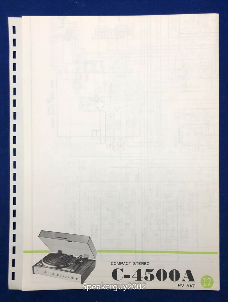 Original Pioneer C-4500A / Compact Stereo Fold-Out Schematic