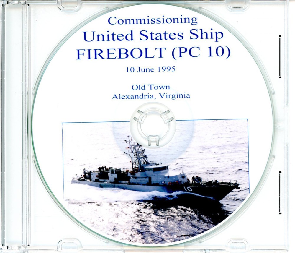 USS Firebolt PC 10 Commissioning Program 1995  Navy Plank Owners