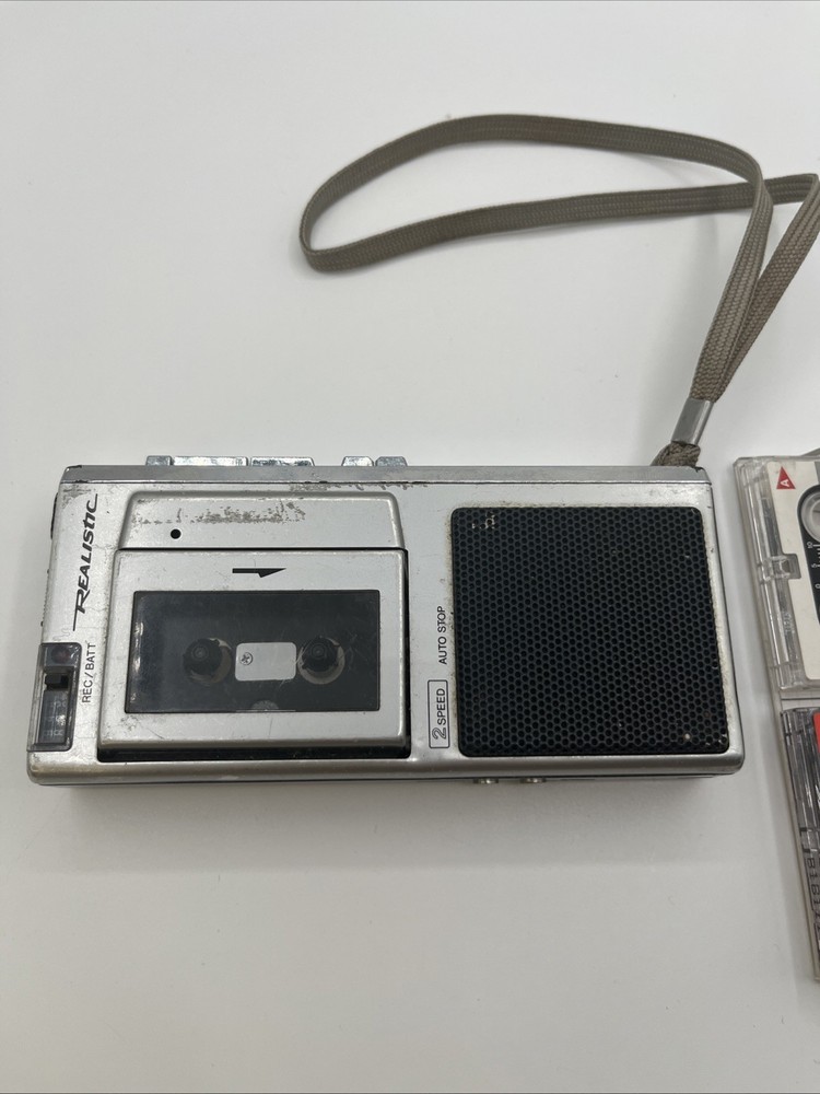 Realistic Model Micro-20 Cassette Recorder With Cassettes. Untested As Is