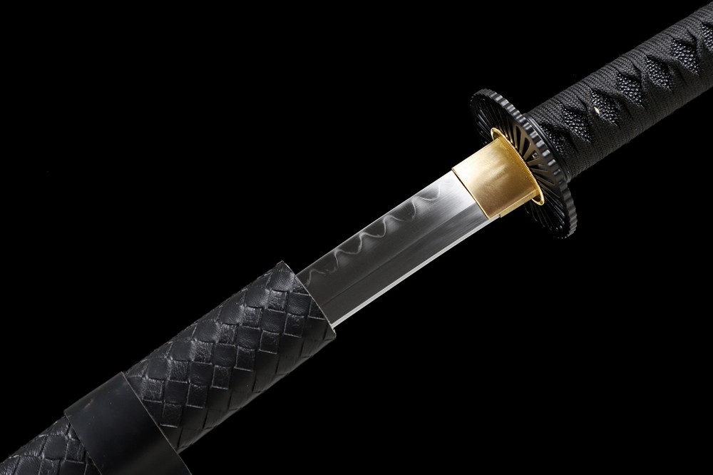All Black Katana Battle Ready T10 Japanese Samurai Razor Sharp Functional Sword