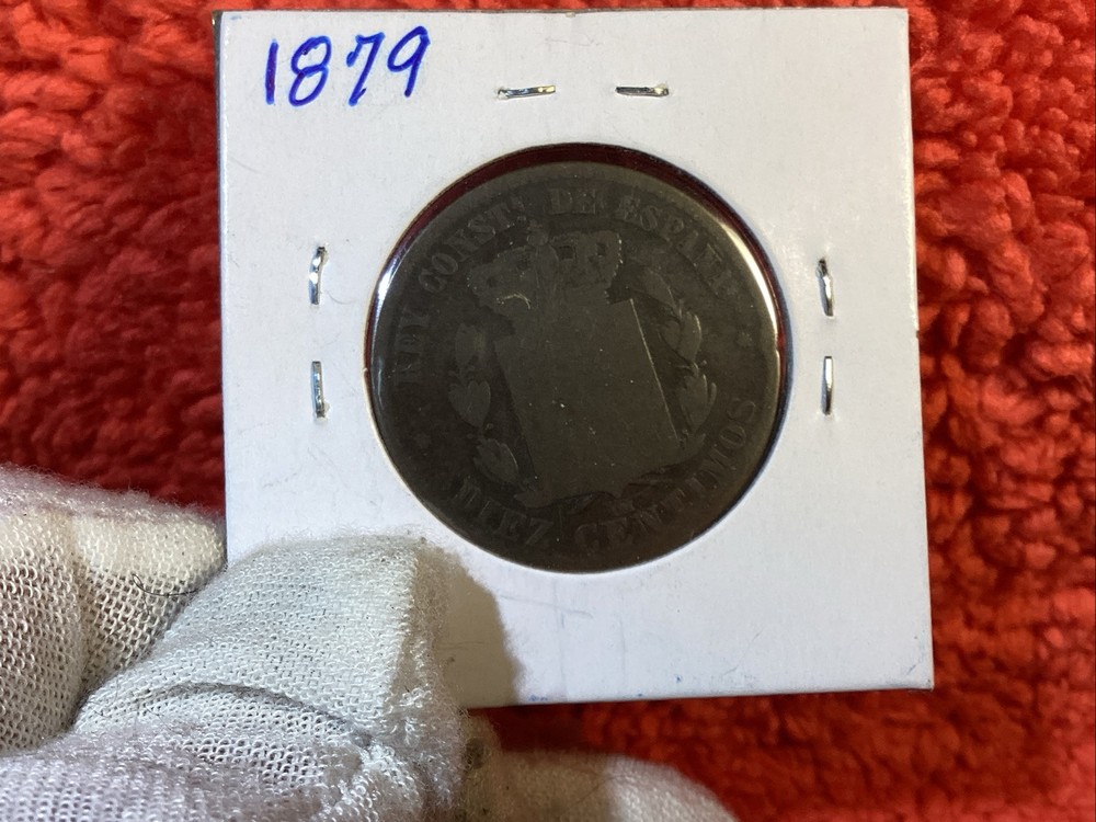 1879 Spain 10 Centimos Bronze