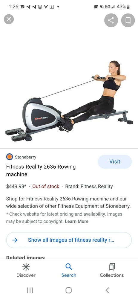 Fitness Reality Rowing Machine