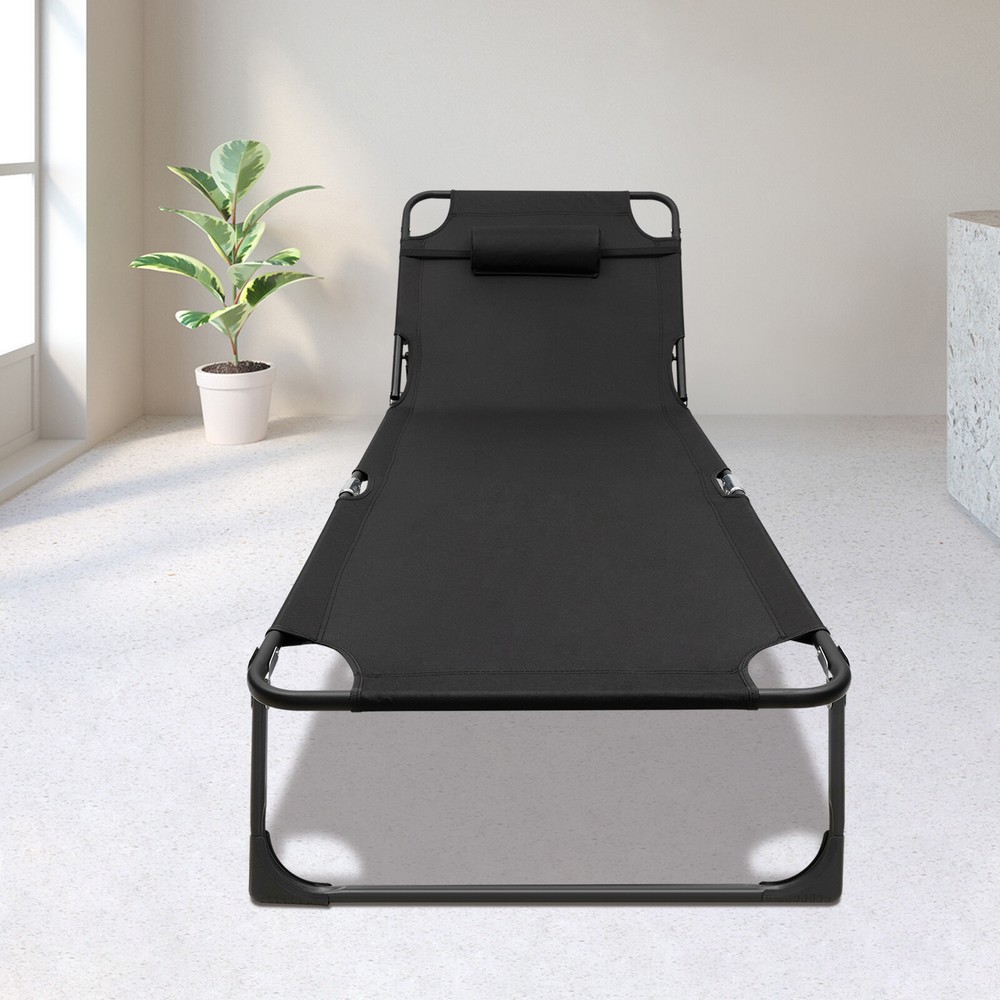 Adults Folding Sleeping Cot Office Nap Bed Heavy Duty Adjustable Cots Camping
