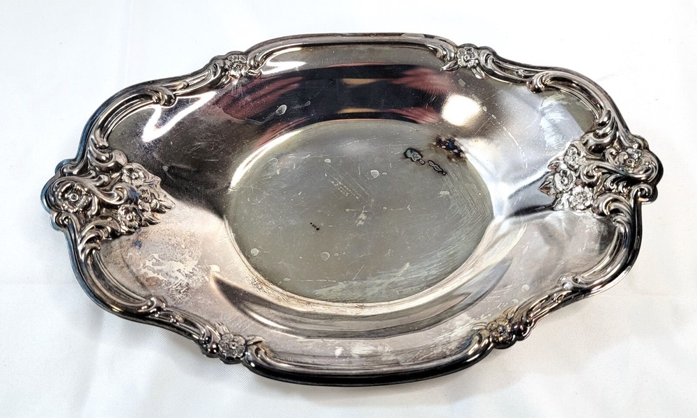 Wm Rogers Co Silver Plated Candy Oval Dish Bowl