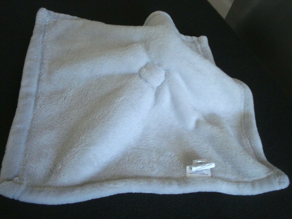 Blankets & Beyond Gray White Plush Bear Security Blanket NEW