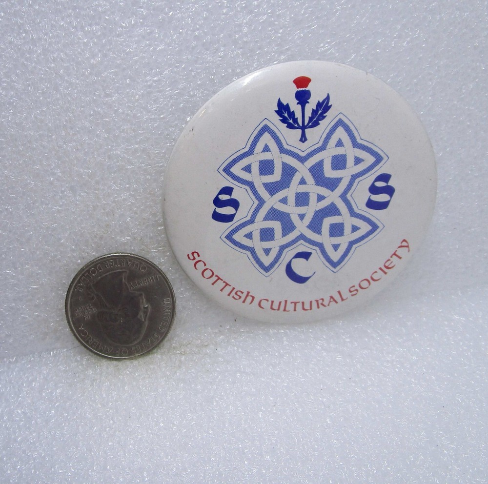 Scottish Cultural Society Button Pin